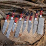 Keukenmes - Kitchen knife set - Staal, Hout, Leder - Noord