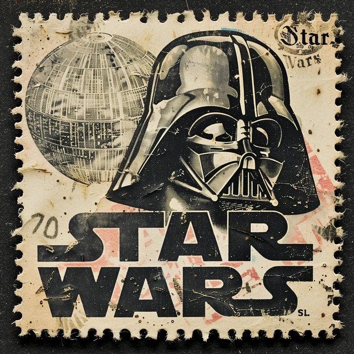 CREATIVE_HUB - Starwars post office stamp, Verzamelen, Film en Tv
