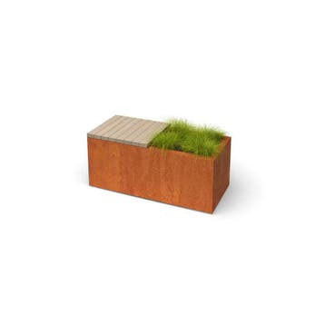 Geroba Florisa C1 hardhouten zitbank met plantenbak, Tuin en Terras, Verzenden, Nieuw