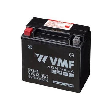VMF Powersport AGM FA accu | 51224 | 12V 12Ah, Ophalen of Verzenden, Nieuw