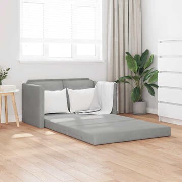 vidaXL Slaapbank vloermodel 2-in-1 122x204x55 cm fluweel, Verzenden, Nieuw, Stof, Minder dan 150 cm