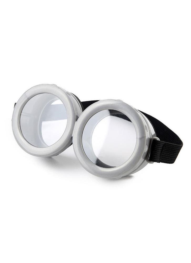 Goggles Grijs Grijze Bril met Heldere Glazen en Elastieken B, Hobby en Vrije tijd, Feestartikelen, Carnaval, Feestartikel, Nieuw