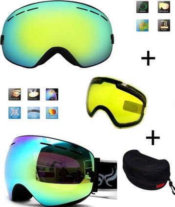 Ski Bril F Type 4 – Frameless Design met Extra Lens &, Sport en Fitness, Skiën en Langlaufen, Ophalen of Verzenden, Nieuw