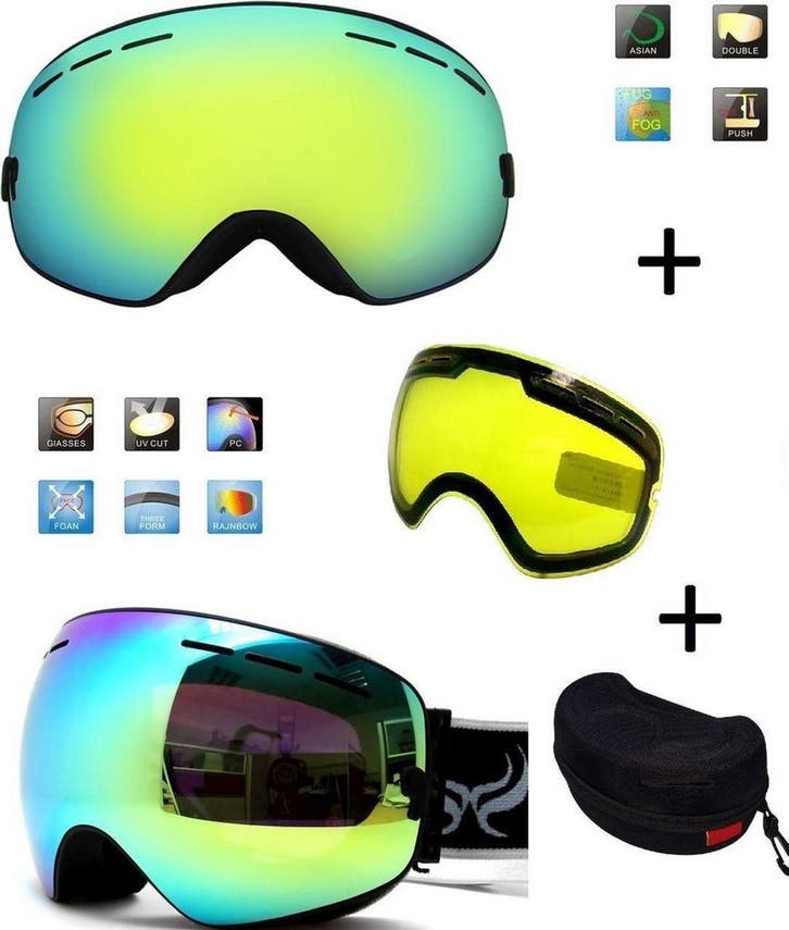 Ski Bril F Type 4 – Frameless Design met Extra Lens &, Sport en Fitness, Skiën en Langlaufen, Ophalen of Verzenden