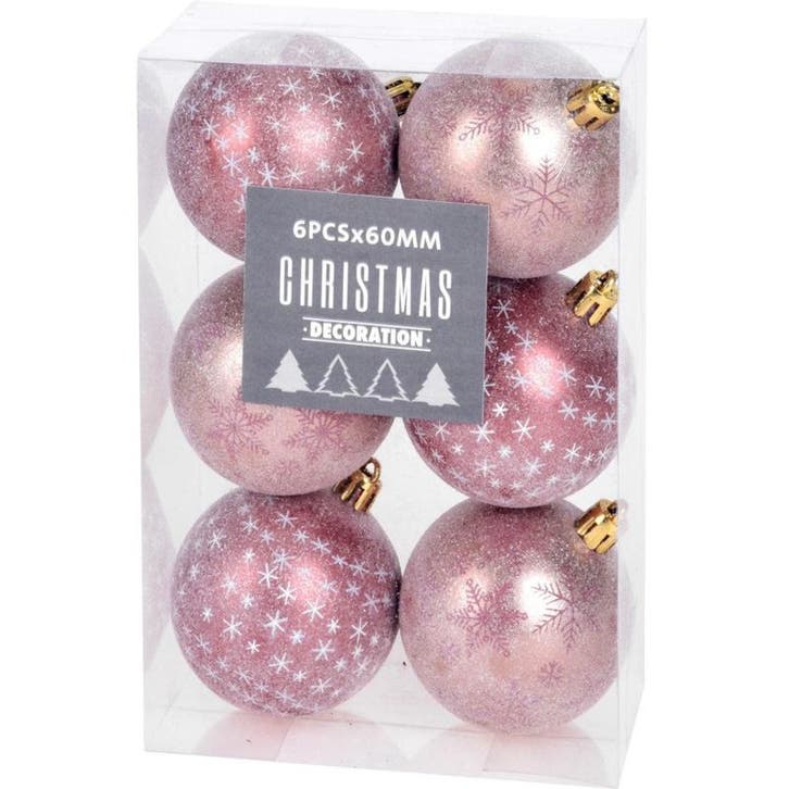 Kerstballen set 6 stuks Ø 8cm, Diversen, Kerst, Nieuw, Ophalen of Verzenden