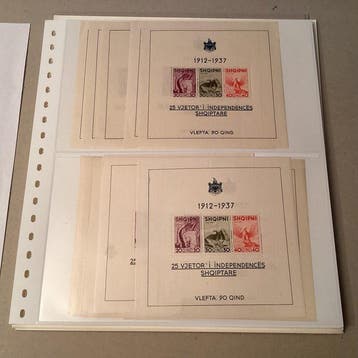 Albanië 1937/1960 - Belangrijke stok blokken - Michel blok, Gestempeld