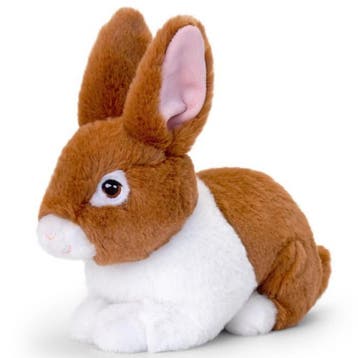Keel Toys konijn knuffel - pluche - bruin - zittend - 18 cm, Verzenden, Nieuw