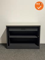 Roldeurkast - Basic - 75x100x45 - Refurbished - Antraciet me, Werkplek, Ophalen of Verzenden, Gebruikt, Kast