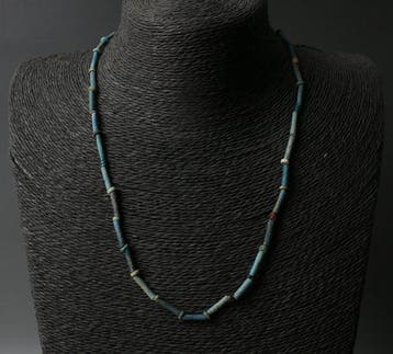 Oude Egypte, late periode Faience Halsketting (Zonder