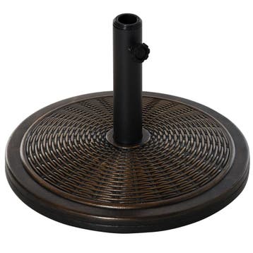Parasolvoet Van Cement 14kg Rond Parasolvoet Met Rieten Look, Verzenden