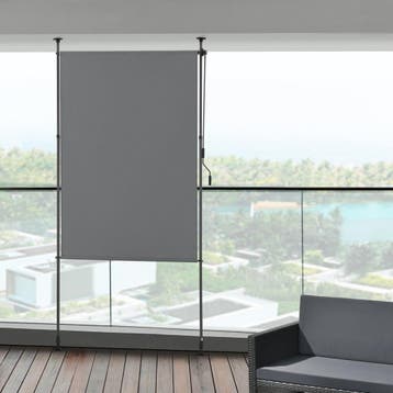 [pro.tec] Rolgordijn voor buiten Cimarra 150x270 cm donkergr, Verzenden, Nieuw