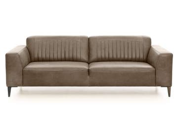Bankstel Aspen - rechte banken - Taupe, Nieuw, Leer