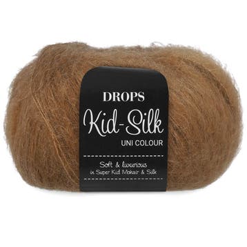 DROPS Kid-Silk Uni Colour - 51 toffee - Mohair Garen, Ophalen of Verzenden, Nieuw