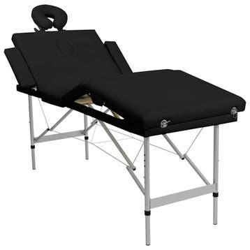 vidaXL Massagetafel met 4 zones inklapbaar aluminum frame, Sport en Fitness, Massageproducten, Verzenden, Nieuw