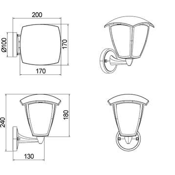 LED Tuinverlichting - Wandlamp Buitenlamp - Trion Tena Up -, Nieuw, Ophalen of Verzenden, Hanglamp, Led