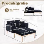 Verstelbare Bank-Fauteuil met Omzetbaar Bed 165×90×77 cm, Verzenden, Nieuw
