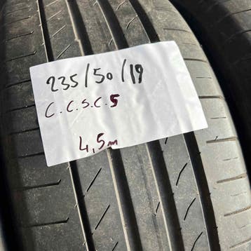 2 x Continental SportContact 5 235-50-19 Zomerbanden 4,5mm, 19 inch, Gebruikt, Ophalen of Verzenden, 235 mm
