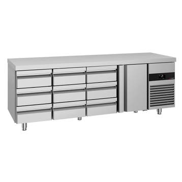 GGM Gastro | Koelwerkbank PREMIUM - 2330x700mm - met 1 deur, Verzenden, Nieuw in verpakking, RVS Meubilair