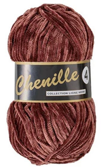 Lammy Yarns Chenille 4 - 110 Roestbruin - Fluweelzacht Gar, Ophalen of Verzenden, Nieuw