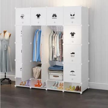 Modulaire Opbergkast 16 Vakken – Kleding en Schoenenkast 147, Huis en Inrichting, Kasten | Kledingkasten, Verzenden, Nieuw