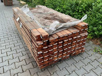 Bangkirai Geschaafde Schuttingpalen 2000x90x90mm, Tuin en Terras, Ophalen of Verzenden, Nieuw