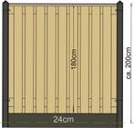 Betonschutting , betonpaal , houten schutting , beton , hout, Nieuw, Ophalen of Verzenden, 2 meter of meer, 3 tot 6 meter
