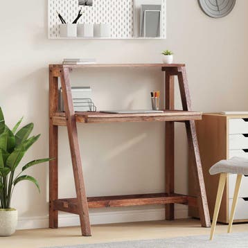 vidaXL Bureau Bruin 90 x 50 x 103 cm Massief Gerecycled Hout, Huis en Inrichting, Bureaus, Verzenden, Nieuw