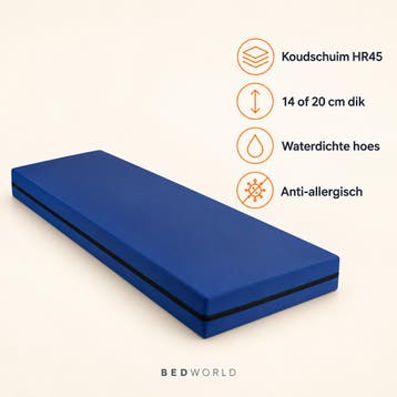 Incontinentie Zorgmatras Koudschuim HR45 - 180x200 cm, Verzenden, Nieuw, Matras