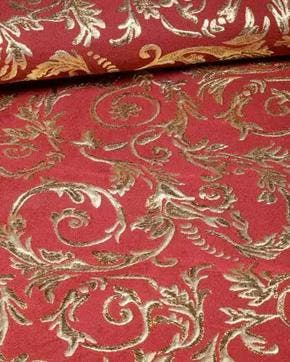 Jacquard Barok Bordeaux, Hobby en Vrije tijd, Stoffen en Lappen, Nieuw, Rood