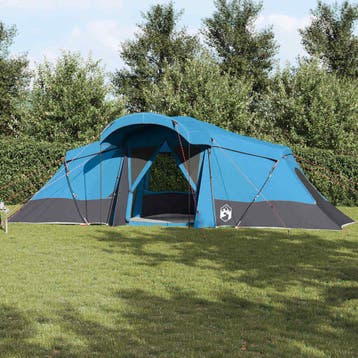 vidaXL Gezinstent met dak Blauw en Grijs 721 x 335 x 212 cm, Verzenden, Nieuw, Tot en met 2