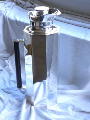 Kruik - zeshoekig - Verzilverd - Thermal 1970s, Antiek en Kunst