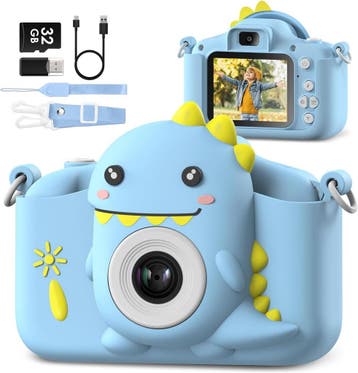 Digitale Fotocamera Kind | Dinosaur Blauw | Tweedekansje, Ophalen of Verzenden, Zo goed als nieuw, Ontdekken