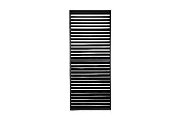 Louvre Scherm Aluminium Zwart 90 x 218 cm, Tuin en Terras, Nieuw