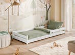 Vloerbed Fin - 80 x 160 - Wit, Kinderen en Baby's, Kinderkamer | Bedden, Verzenden, Nieuw, 140 tot 160 cm, 70 tot 85 cm
