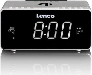 Wekkerradio - Digitale wekker - Alarmklok - Zilver - Lenco -, Verzenden, Zo goed als nieuw