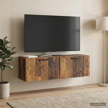 vidaXL Wandbeugel TV-kast Oud hout 98 x 31 x 30 cm Bewerkt, Huis en Inrichting, Kasten | Televisiemeubels, Minder dan 50 cm, Verzenden