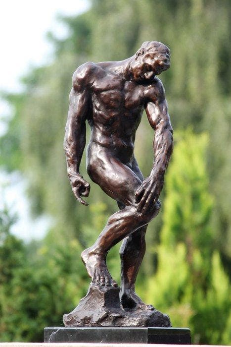 Beeld, adam de schepper - 56 cm - Brons, Antiek en Kunst, Curiosa en Brocante