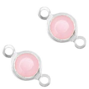 2 x Bedels DQ metaal tussenstuk crystal glas rond 6mm Sil..., Ophalen of Verzenden, Nieuw, Tussenstuk of Tussenkraal