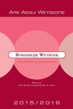 Burgerlijk Wetboek / 2015/2016 / Ars Aequi Wetseditie, Verzenden, Gelezen