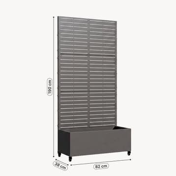 Plantenbak met privacyscherm Nodepp 190x82x38 cm antracietgr, Verzenden, Nieuw