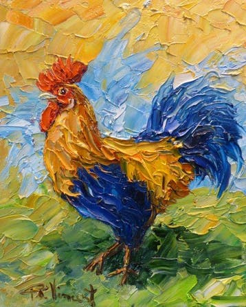 R. Vincent (1954) - Le coq en Provence cote dAzur oeuvre de