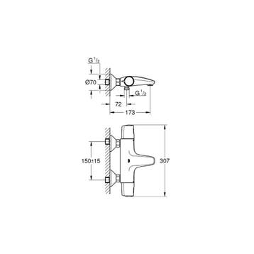 Grohe Bad/douchemengkraan Precision Trend Chroom, Ophalen of Verzenden, Nieuw