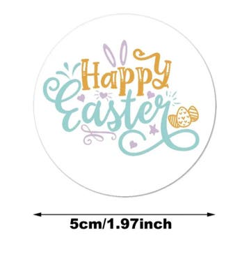 48 stickers happy EASTER - vrolijk pasen - engels - sluit..., Ophalen of Verzenden, Nieuw, Sticker