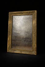 Spiegel - Hout - XIXe eeuw - Hoogte: 73 cm, Antiek en Kunst