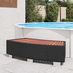 Spatrap 92x45x25 cm poly rattan zwart, Tuin en Terras, Verzenden, Nieuw