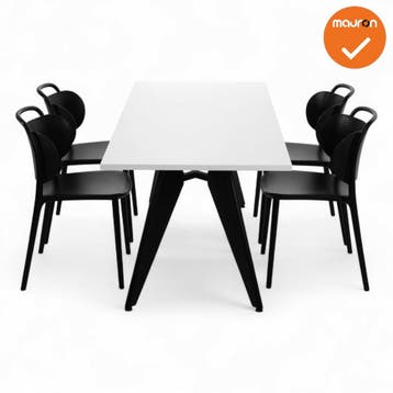 Design vergadertafel Cheak - 160x80 - Bladkleur naar keuze, Vergader- of Presentatieruimte, Ophalen of Verzenden, Nieuw zonder verpakking