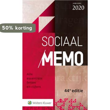 Sociaal Memo januari 2020 9789013156706, Verzenden, Zo goed als nieuw