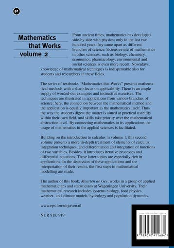Mathematics that Works / 2 / Epsilon uitgaven / 91, Verzenden, Gelezen, Maarten de Gee