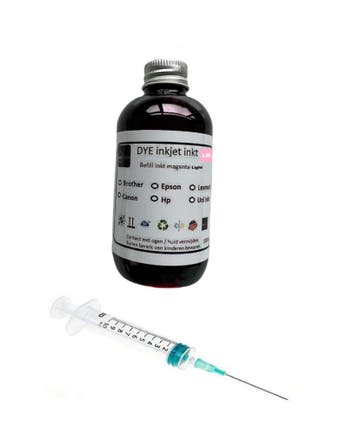 Geschikt HP navul inkt LICHT MAGENTA (licht rood) 100ml, Nieuw, Cartridge, Inktmedia