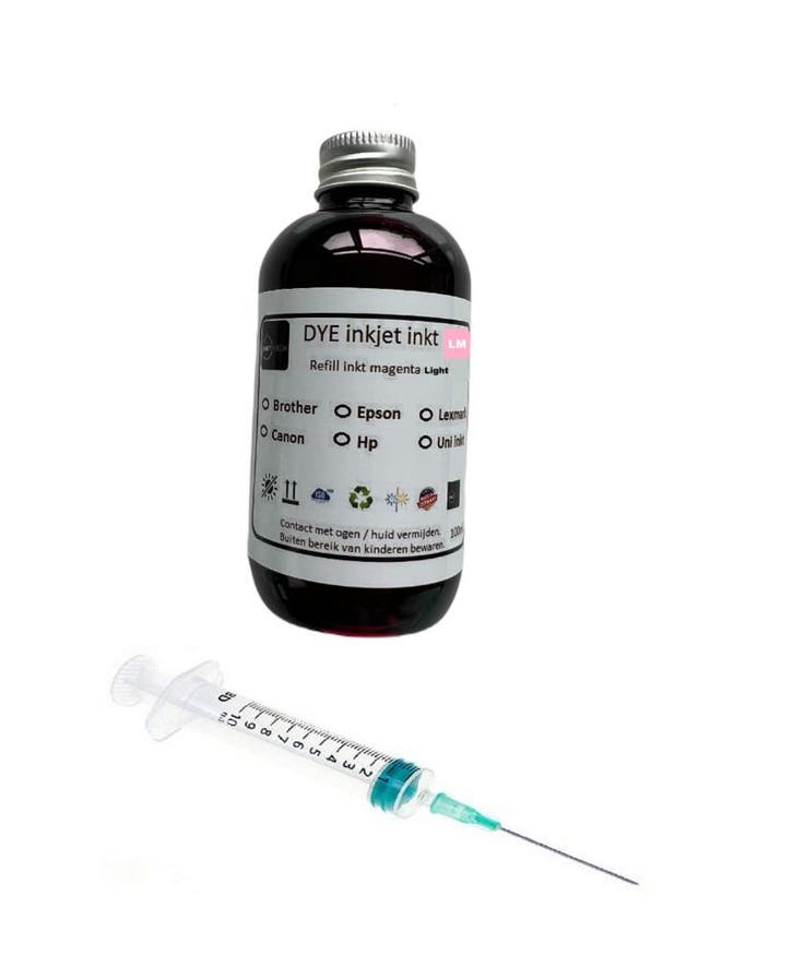 Geschikt HP navul inkt LICHT MAGENTA (licht rood) 100ml, Computers en Software, Printerbenodigdheden, Cartridge, Nieuw